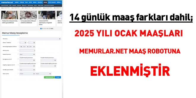 300 unvan bazında 2025 yılı Ocak ayı net maaş ve ücretleri