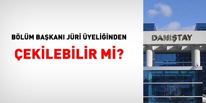 Bölüm Başkanı Jüri Üyeliğinden Çekilebilir Mi?