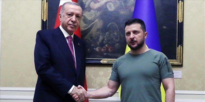 Erdoğan'ın, Ukrayna Devlet Başkanı Zelenskiy ile görüştü