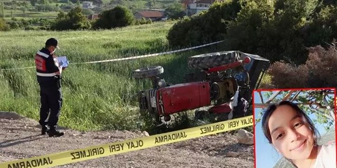 Devrilen traktördeki ortaokul öğrencisi Edanur öldü