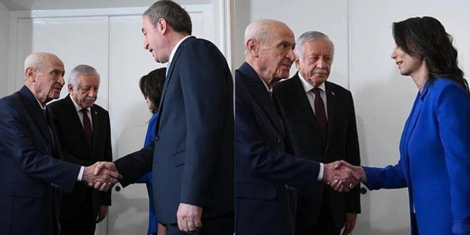 Devlet Bahçeli, DEM heyetini kapıda karşıladı