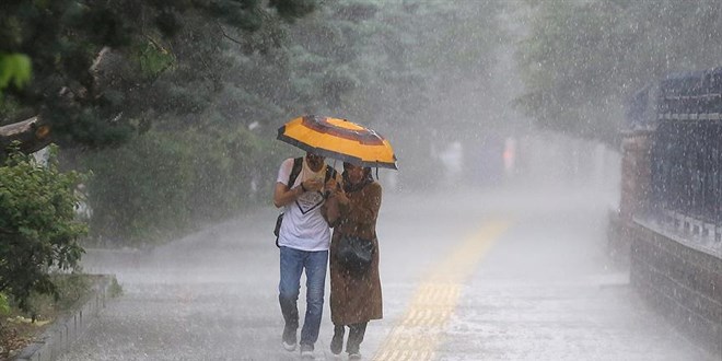 11 il için 'sarı' meteorolojik uyarı: Gök gürültülü sağanak bekleniyor